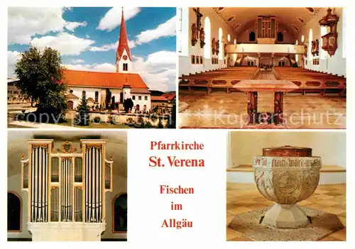 AK / Ansichtskarte Fischen Allgaeu Pfarrkirche St Verena Innenansichten Orgel Kat. Fischen i.Allgaeu