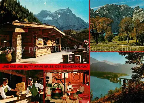 AK / Ansichtskarte Eng Karwendel Jausenstation Kofler Senner Kaese Alpenpanorama Kat. Schwaz