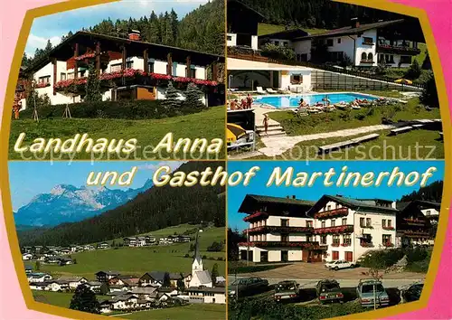 AK / Ansichtskarte St Martin Tennengebirge Gasthof Martinerhof Landhaus Anna Panorama Lammertal Alpen Kat. St Martin Tennengebirge