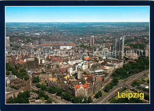 AK / Ansichtskarte Leipzig Messestadt Fliegeraufnahme Kat. Leipzig