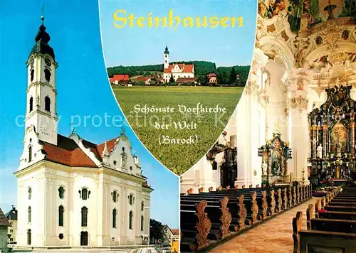 AK / Ansichtskarte Steinhausen Bad Schussenried Wallfahrtskirche Barock Erbauer Dominikus und Johann B Zimmermann Kat. Bad Schussenried