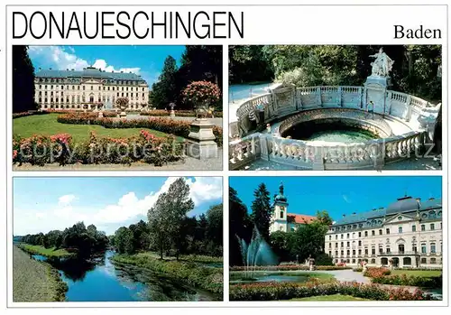 AK / Ansichtskarte Donaueschingen Schloss Park Donau Landschaftspanorama Kat. Donaueschingen