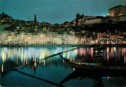 AK / Ansichtskarte Porto Portugal Porto nocturno Hafen Nachtaufnahme Kat. Porto