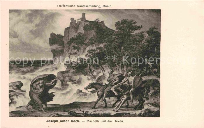 Ak Ansichtskarte Kuenstlerkarte Joseph Anton Koch Macbeth Und Die Hexen Kat Kuenstlerkarte Nr Kb36931 Oldthing Ansichtskarten Kunstlerkarte