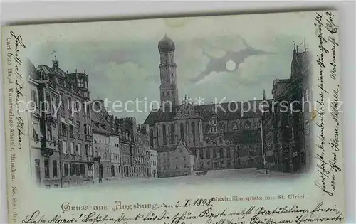 AK / Ansichtskarte Augsburg Maximiliansplatz mit St Ulrich Kat. Augsburg