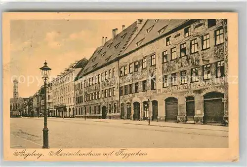 AK / Ansichtskarte Augsburg Maximilianstrasse mit Fuggerhaus Kat. Augsburg