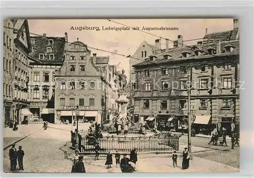 AK / Ansichtskarte Augsburg Ludwigsplatz mit Augustusbrunnen Kat. Augsburg