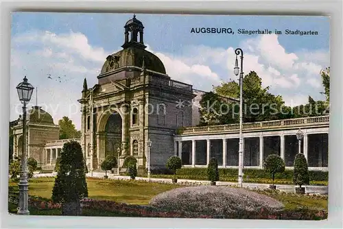 AK / Ansichtskarte Augsburg Saengerhalle im Stadtgarten Kat. Augsburg