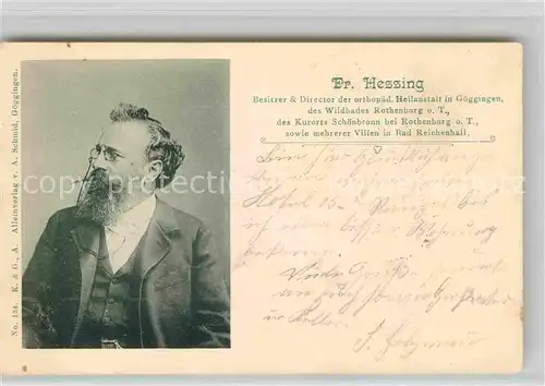 AK / Ansichtskarte Augsburg Portrait Dr Hessing Kat. Augsburg