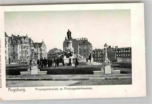 AK / Ansichtskarte Augsburg Prinzregentenplatz mit Brunnen Kat. Augsburg