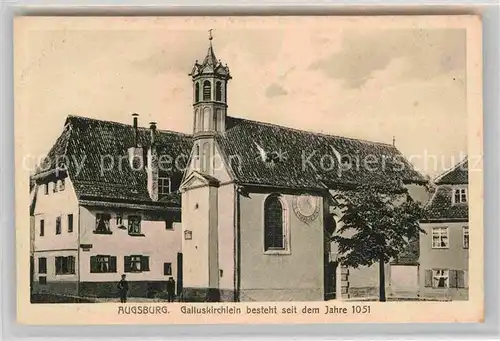 AK / Ansichtskarte Augsburg Galluskirchlein  Kat. Augsburg