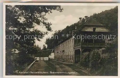 AK / Ansichtskarte Karlstal Beamtenerholungsheim Kat. Trippstadt