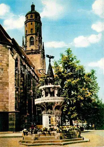 AK / Ansichtskarte Noerdlingen Sankt Georgskirche Kriegerbrunnen Kat. Noerdlingen