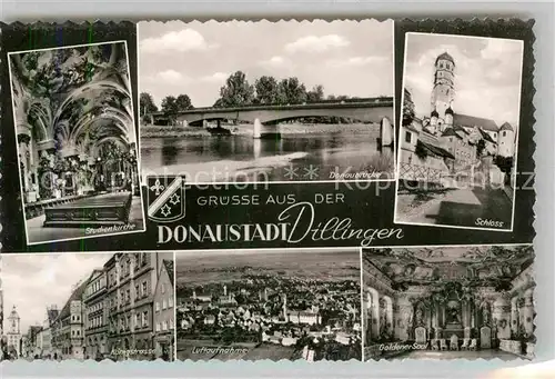 AK / Ansichtskarte Dillingen Donau Goldener Saal Koenigstrasse Fliegeraufnahme Kat. Dillingen a.d.Donau