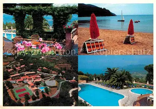 AK / Ansichtskarte Portoferraio Toscana Hotel Picchiaie Terrasse Strand Swimming Pool Kat. 