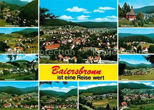 AK / Ansichtskarte Baiersbronn Schwarzwald und Umgebung Landschaftspanorama Kat. Baiersbronn