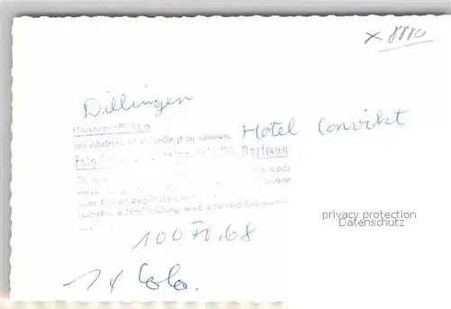 AK / Ansichtskarte Dillingen Donau Hotel Convikt Kat. Dillingen a.d.Donau