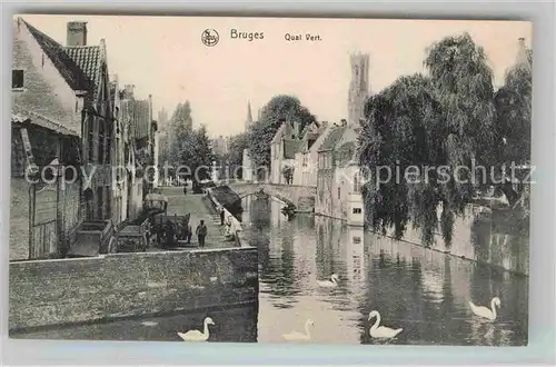 AK / Ansichtskarte Bruges Flandre Quai Vert Kat. 