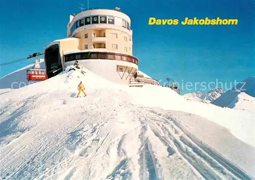 AK / Ansichtskarte Davos GR Jakobshorn Bergrestaurant gegen Jatzhorn Kat. Davos