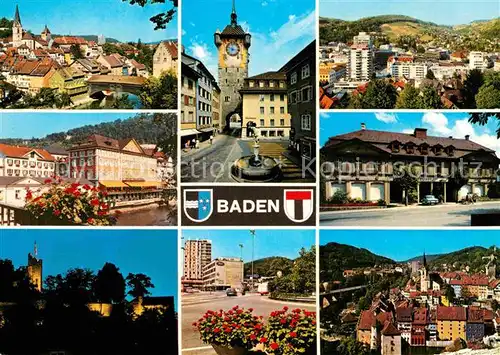 AK / Ansichtskarte Baden AG Teilansichten Tor Platz Burgruine Kat. Baden