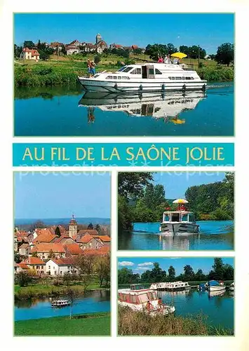 AK / Ansichtskarte Macon Saone et Loire Plaisance fluviale au fil de la Saone jolie Bootfahren Kat. Macon