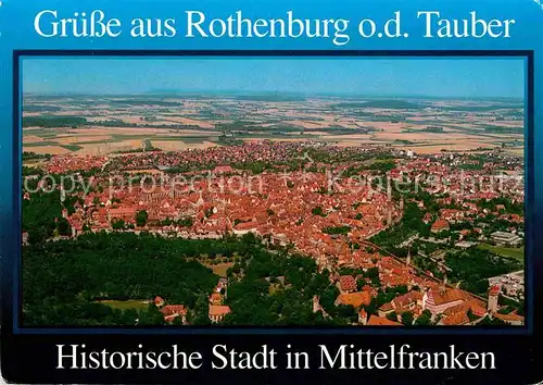 AK / Ansichtskarte Rothenburg Tauber Fliegeraufnahme Kat. Rothenburg ob der Tauber