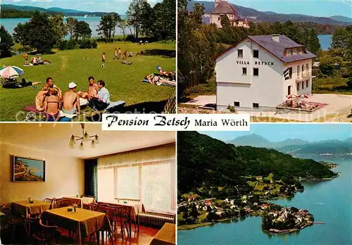 AK / Ansichtskarte Maria Woerth Woerthersee Pension Betsch Strand  Kat. Maria Woerth