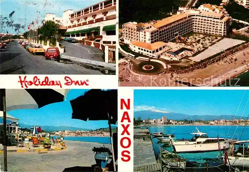 AK / Ansichtskarte Naxos Holiday Inn Fliegeraufnahme Hafen Kat. Naxos