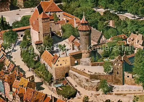 AK / Ansichtskarte Nuernberg Fliegeraufnahme Burg Kaiser Konrad 1. Kat. Nuernberg