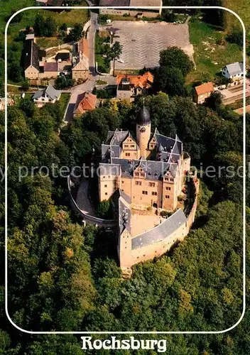 AK / Ansichtskarte Rochsburg Fliegeraufnahme Schloss im Tal der Zwickauer Mulde Kat. Lunzenau