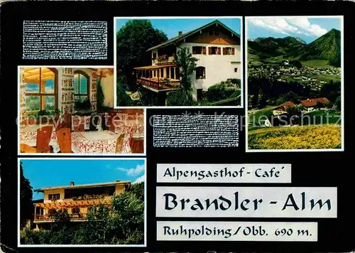 AK / Ansichtskarte Ruhpolding Alpengasthof Cafe Brandler Alm Kat. Ruhpolding