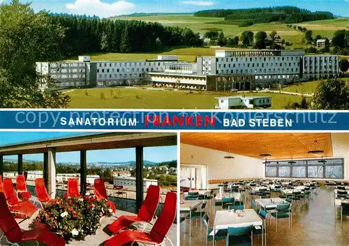 AK / Ansichtskarte Bad Steben Sanatorium Franken Terrasse Speisesaal Kat. Bad Steben