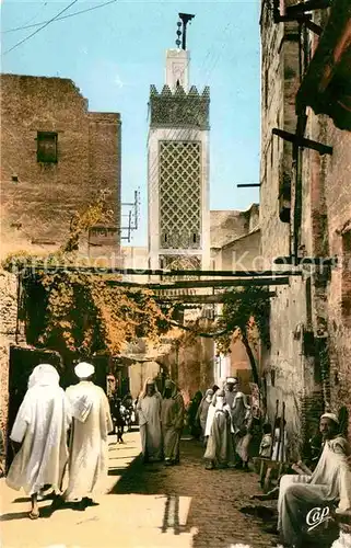 AK / Ansichtskarte Fes Marokko La Rue du Talaa et la Mosquee Cherabline Kat. Marokko