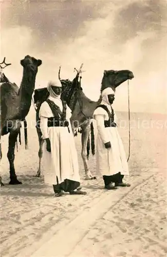 AK / Ansichtskarte El Oued Meharistes sur le depart Kat. Algerien