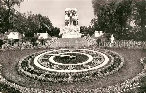AK / Ansichtskarte Alger Algerien Horloge Florale et le Monument aux Morts