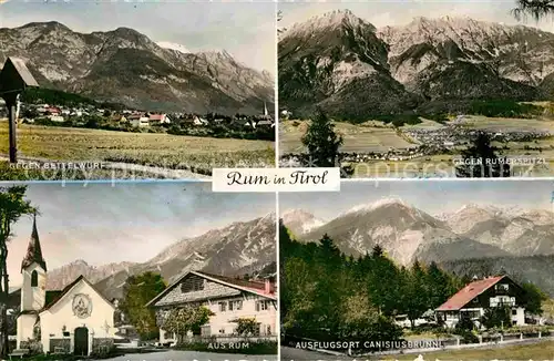 AK / Ansichtskarte Rum Tirol mit Bettelwurf Rumerspitze Kirche Canisiusbruennl