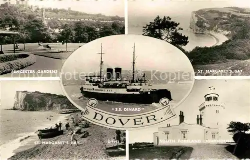 AK / Ansichtskarte Dover Kent Pencester Gardens SS Dinard St Margarets Bay South Foreland Lighthouse