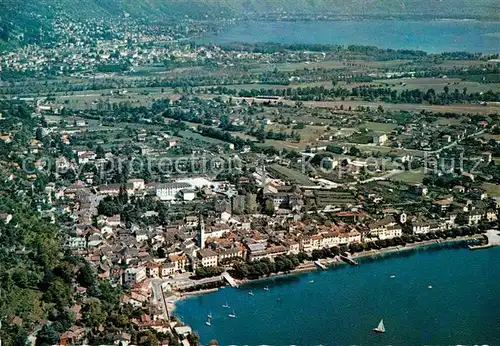 AK / Ansichtskarte Ascona TI Fliegeraufnahme Partie am Lago Maggiore Kat. Ascona