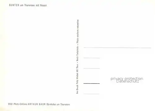AK / Ansichtskarte Gunten Thunersee mit Niesen