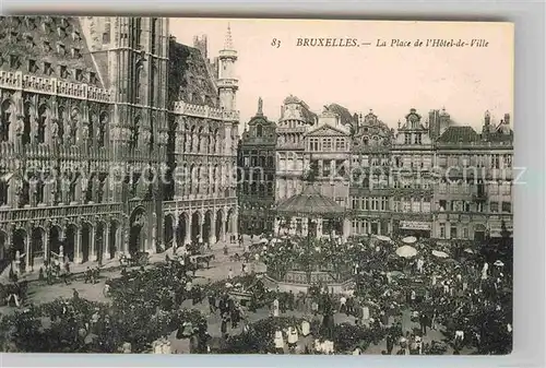 AK / Ansichtskarte Bruessel Bruxelles La Place de Hotel de Ville Kat. 