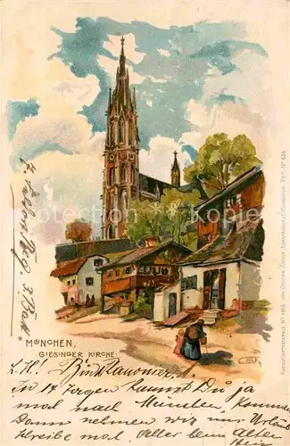 AK / Ansichtskarte Muenchen Giesinger Kirche  Kat. Muenchen