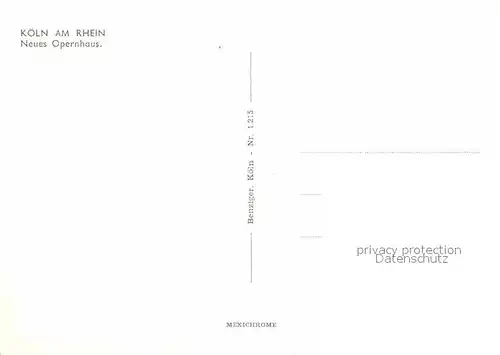 AK / Ansichtskarte Koeln Rhein Neues Opernhaus Kat. Koeln