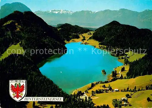 AK / Ansichtskarte Hintersteinersee Fliegeraufnahme mit See und Rofangebirge Kat. Kufstein
