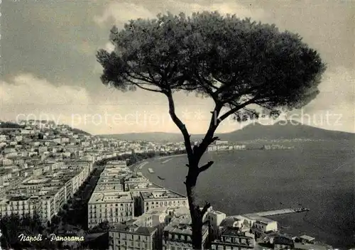 AK / Ansichtskarte Napoli Neapel Panorama mit Blick zum Vesuv Vulkan Kat. Napoli