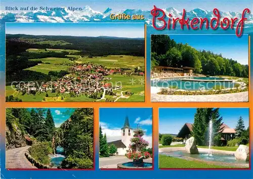 AK / Ansichtskarte Birkendorf Fliegeraufnahme Freibaad Kirchen Park Kat. uehlingen Birkendorf