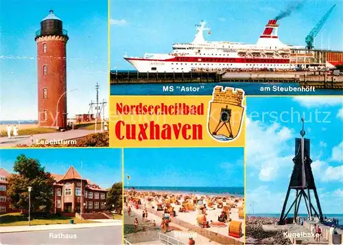 AK / Ansichtskarte Cuxhaven Nordseebad Leuchtturm Steubenhoeft Kugelbake Strand %ra Kat. Cuxhaven
