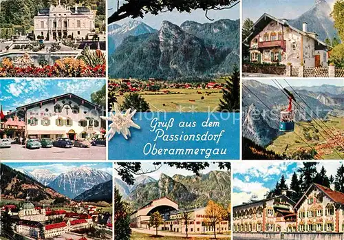 AK / Ansichtskarte Oberammergau Passionsdorf Ortspartien Seilbahn Kat. Oberammergau