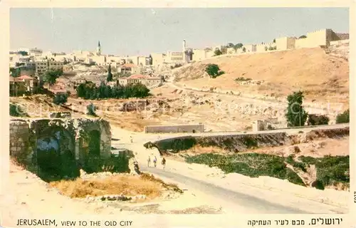 AK / Ansichtskarte Jerusalem Yerushalayim View to the Old City Kat. Israel
