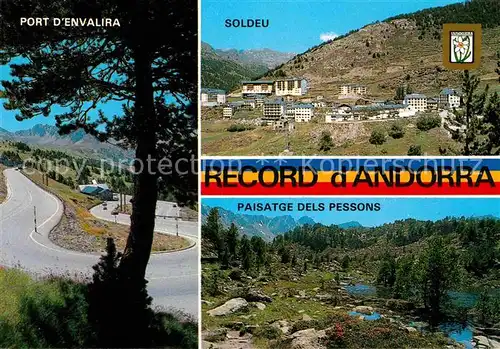 AK / Ansichtskarte Valls d Andorra Port d Envalira Soldeu Paisatge dels Pessons