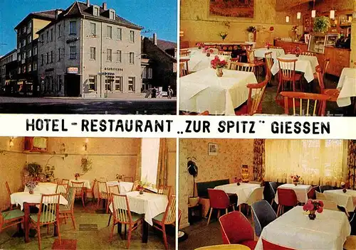 AK / Ansichtskarte Giessen Lahn Hotel Restaurant Zur Spitz Gastraeume Kat. Giessen